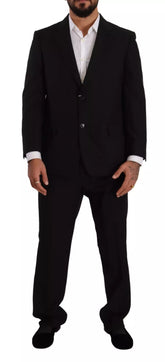 Domenico Tagliente Blue Polyester Single Breasted Formal 2 Piece Suit